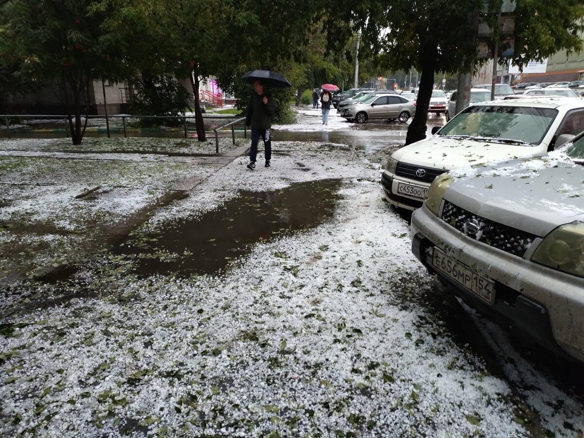 В Новосибирске градом 4 сентября сильно повредило автомобили | Главные  новости. Сиб.фм | Дзен