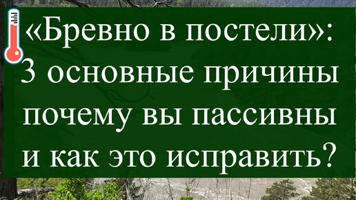 «Бревно в постели»: 3 основные причины почему вы пассивны и как это исправить