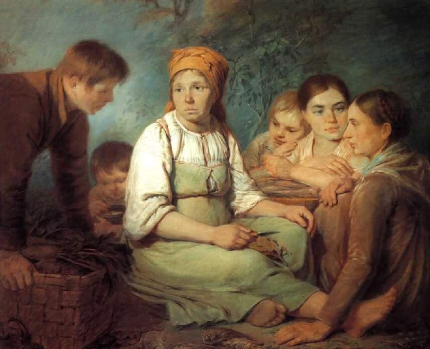 "Очищение свеклы" - А.Г. Венецианов 