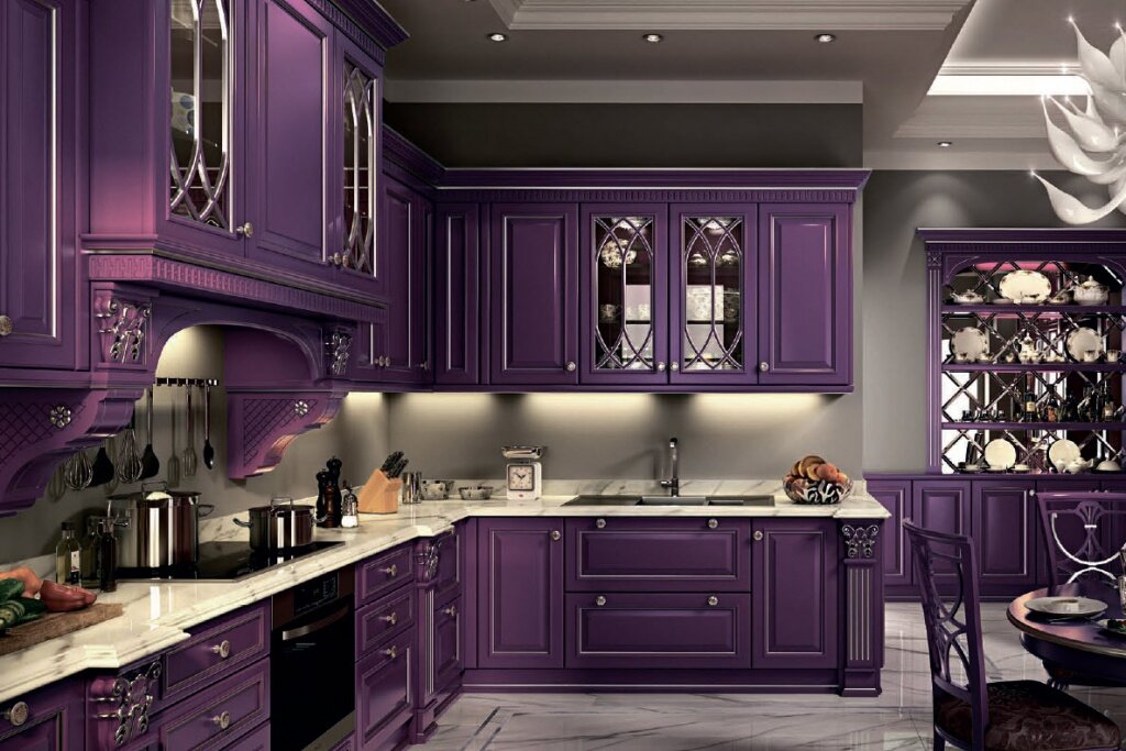 Кухня в фиолетовом цвете - Фабрика мебели УралМастер