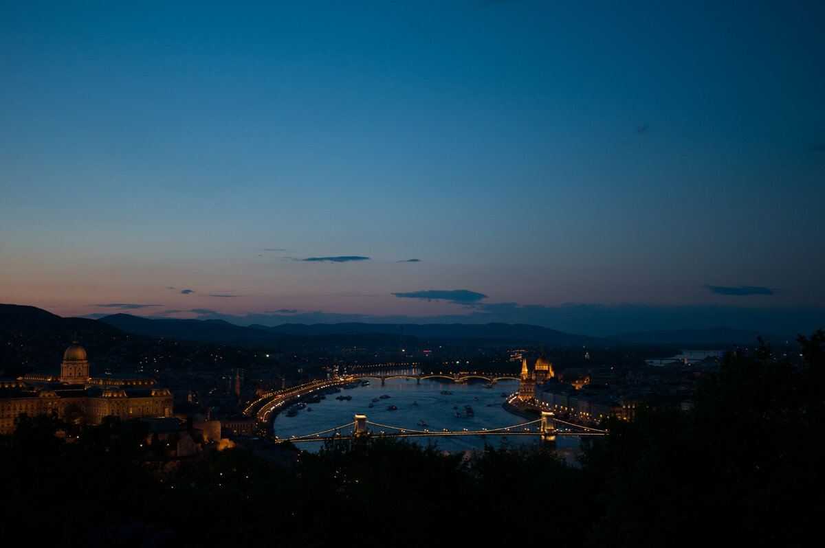 Вид на Будапешт с горы Геллерт 