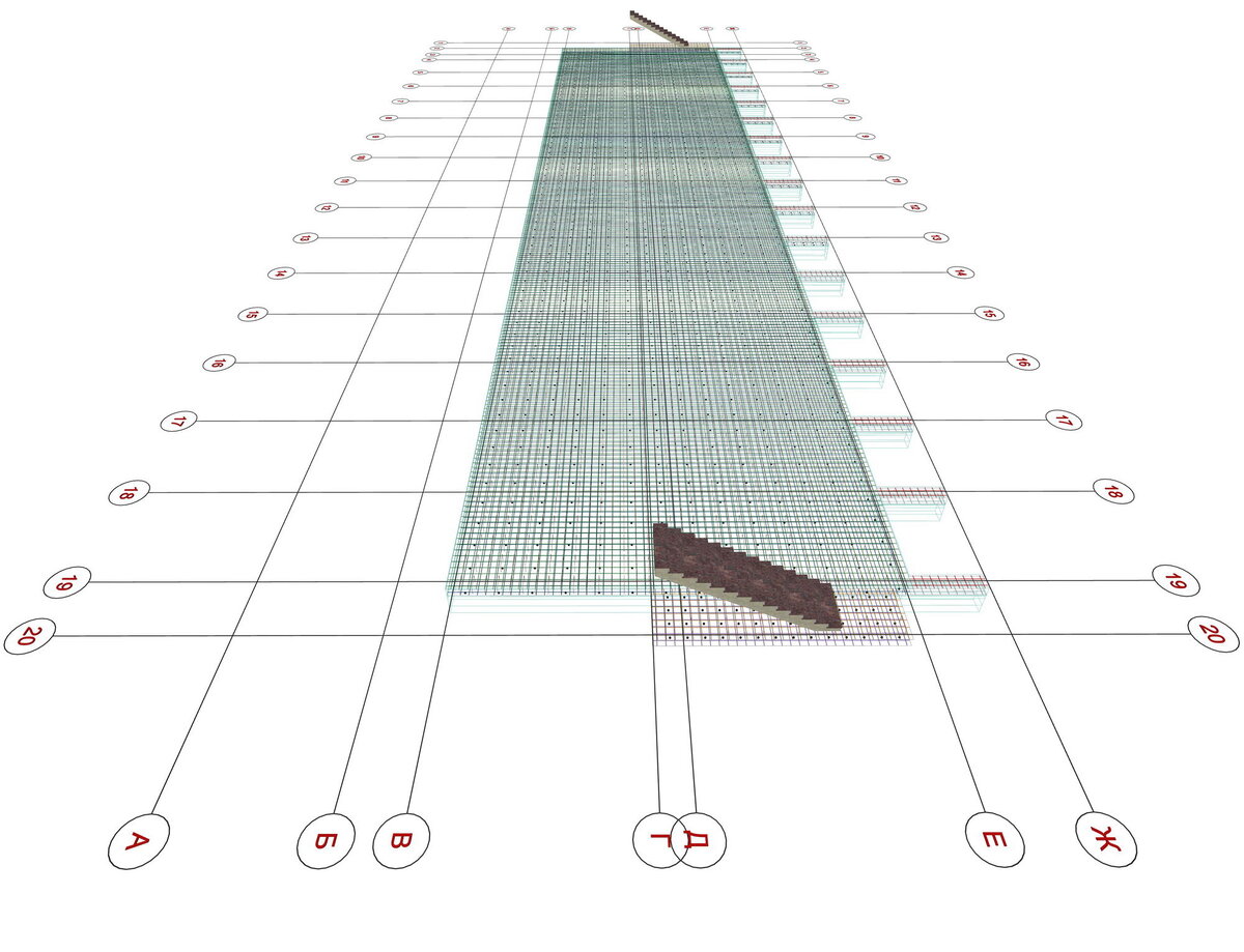 Проект гостиницы галерейного типа - фундамент
