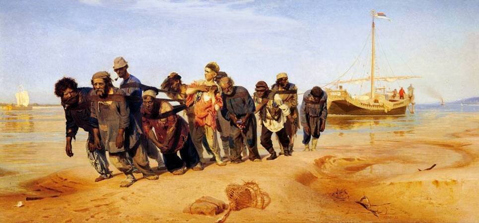 Илья Репин "Бурлаки на Волге", 1873