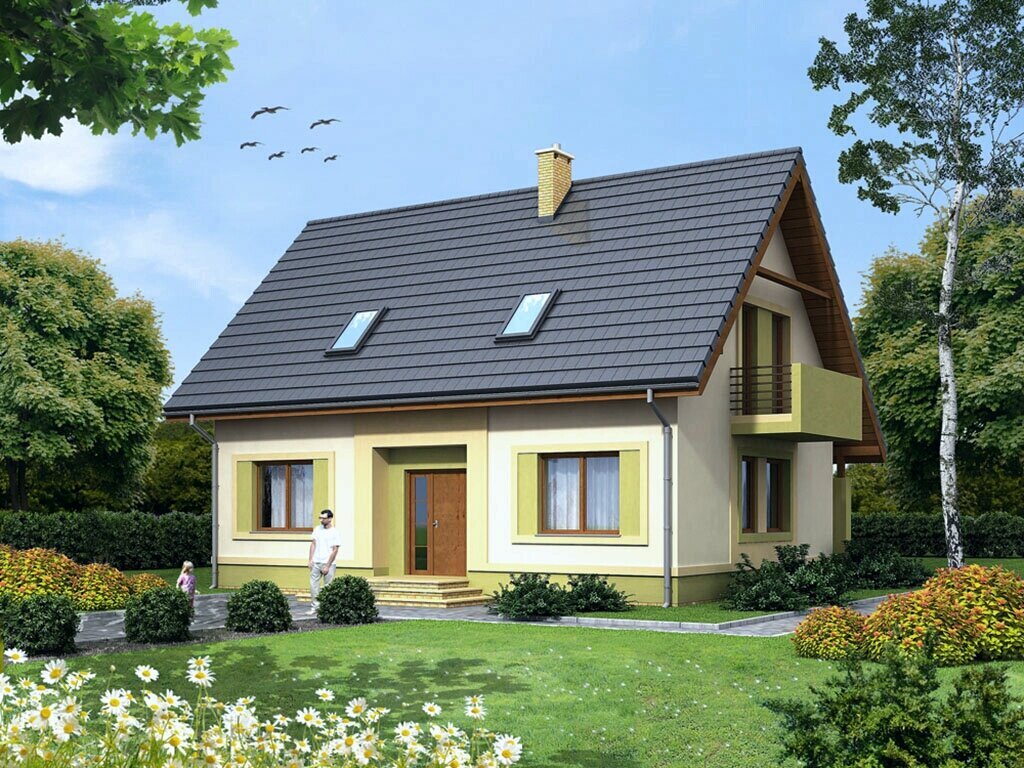 Главный фасад. Источник изображения: канал на Яндекс Дзен "СтройЭконом".