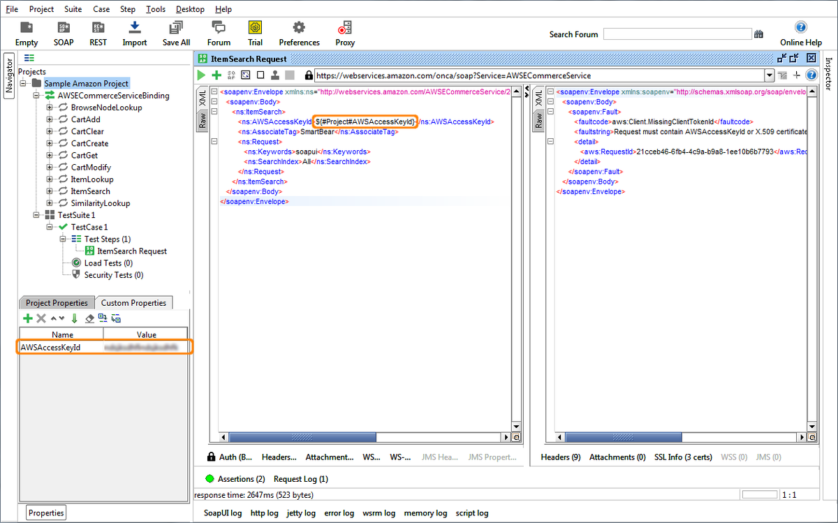 SoapUI — скриншот с сайта soapui.org