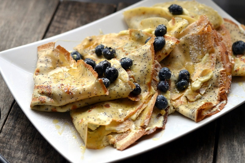 Лимонно-маковые блины