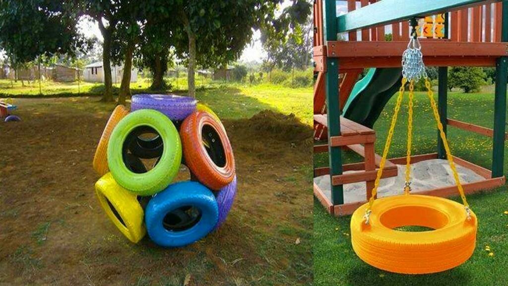 Детские площадки - пластик против шин | Другие миры | Дзен