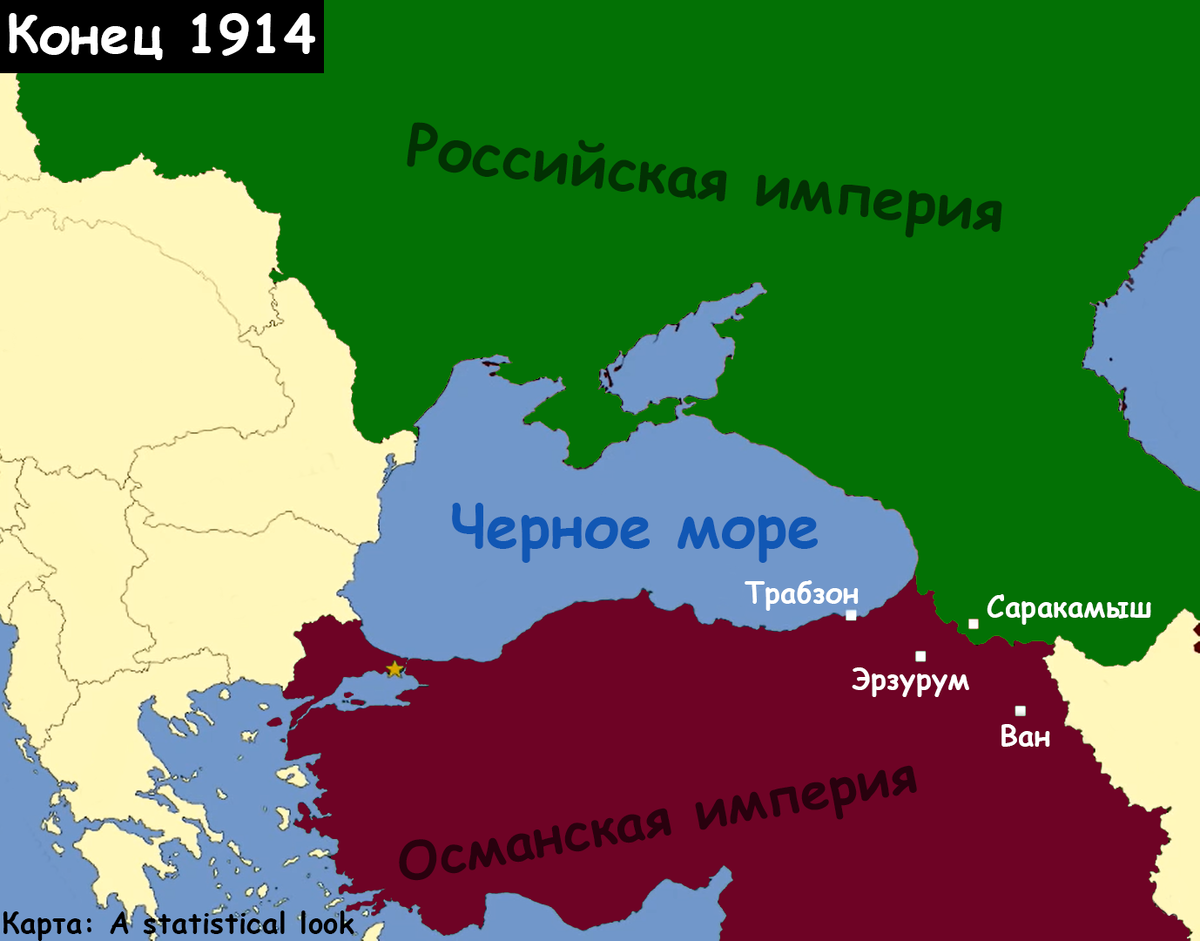 Османская империя в 1914 году карта