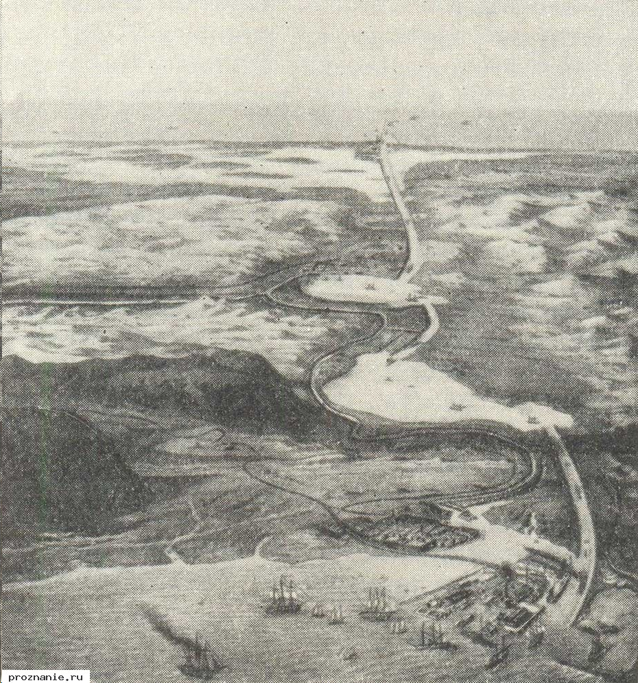 Рисунок Суэцкого канала (1881)