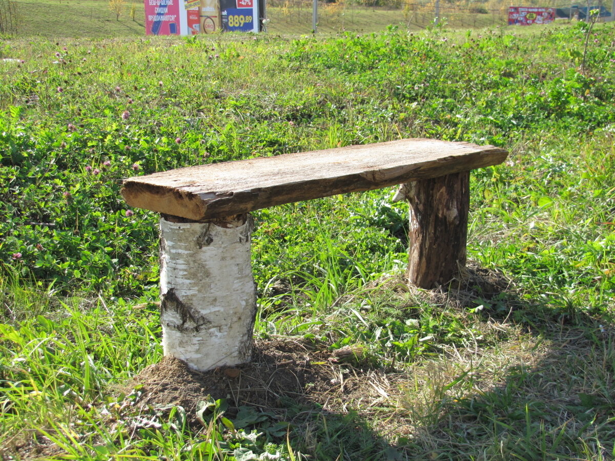 Вот такие нестандартные лавочки. Октябрь 2019 г.