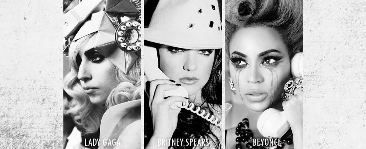 Фото: Обложка видео «Lady Gaga, Britney Spears & Beyonce - Telephone» на YouTube