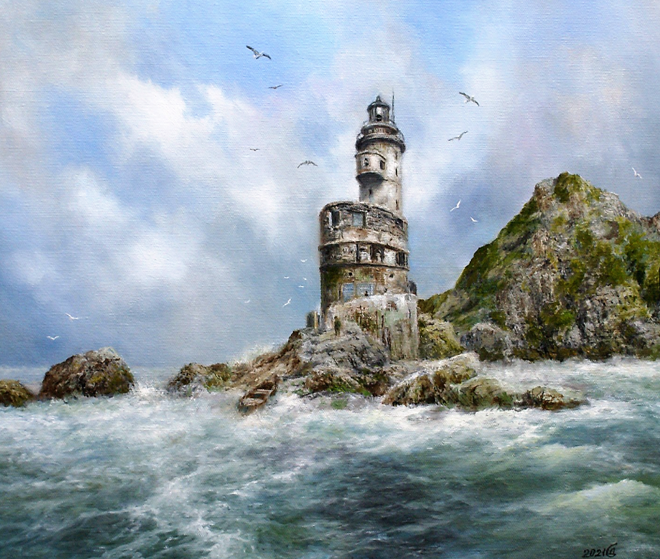 «Старый маяк», 2021, холст, масло
