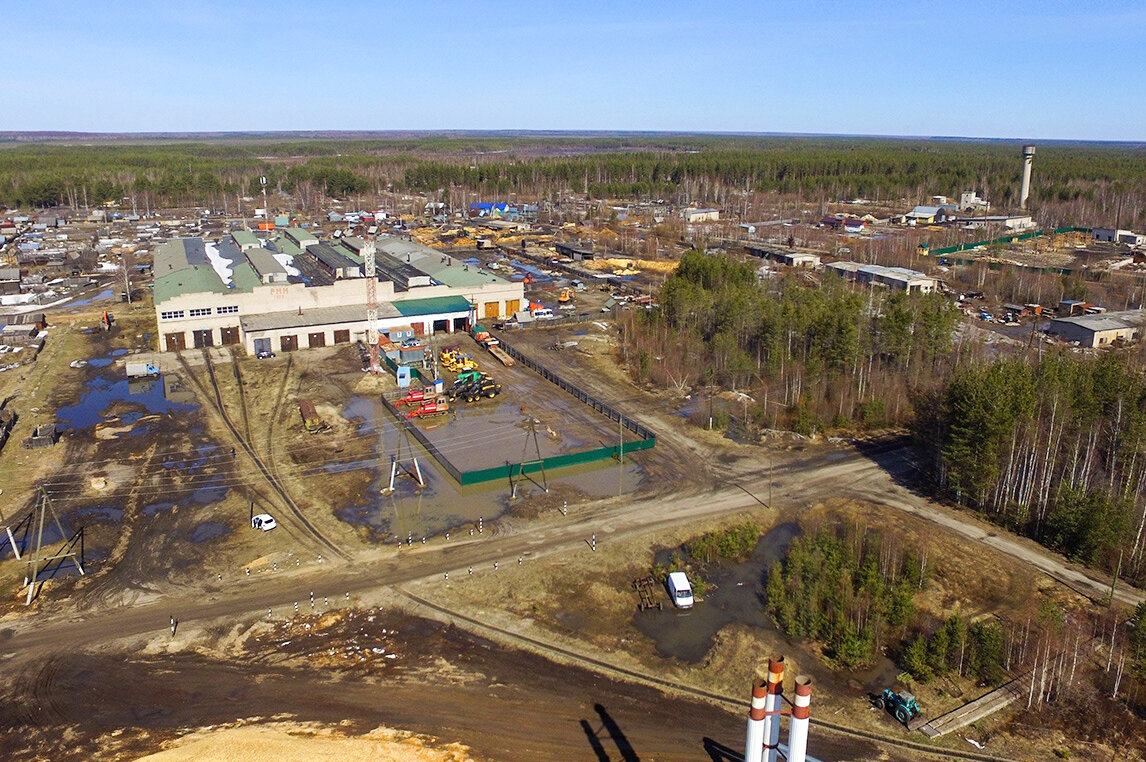 Депо торфопредприятия Дымное и поселок Светлополянск