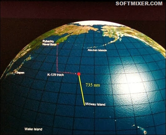 Место гибели К-129