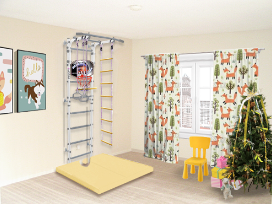 Шведская стенка Midzumi Niji Kabe Basketball Shield c матом №4