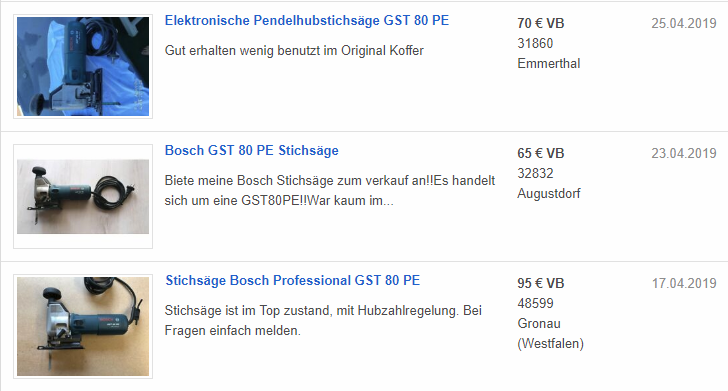 Скриншот с сайт Ebay. Такие лобзики до сих пор там можно купить