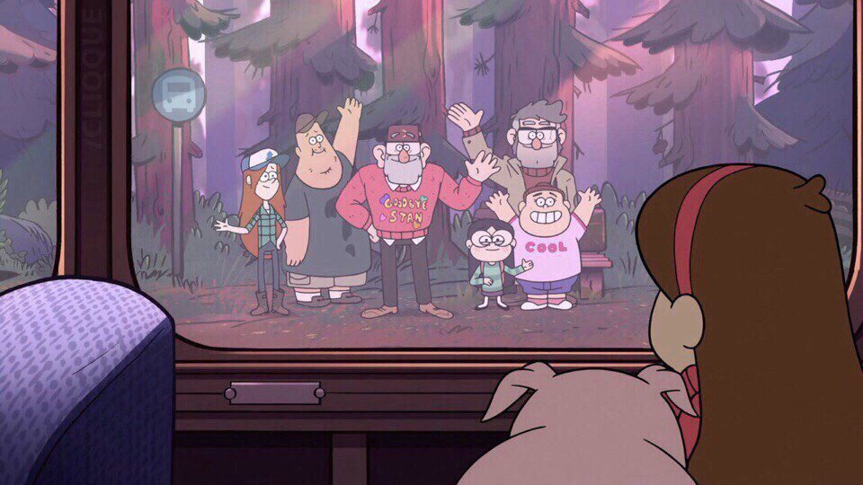 Когда заканчивается лето Мэйбл и Деппер уезжают дамой, все герои начинают плакать и бежать за автобусом