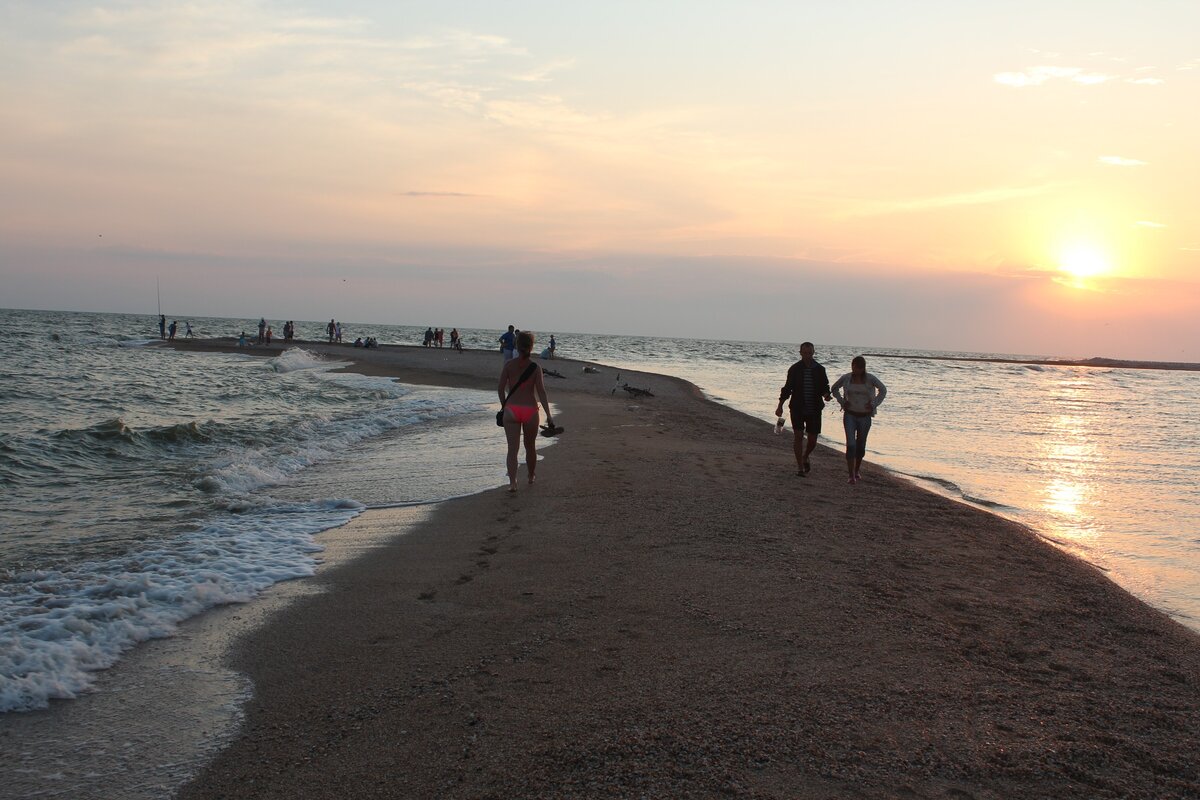 Коса Долгая, Азовское море.