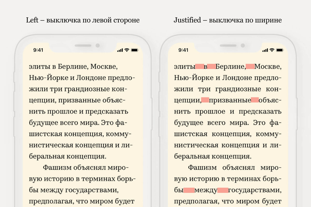 Левый текст. Выключка текста. Выключка по левой стороне. Центральная выключка. Выключка одиночных слов.