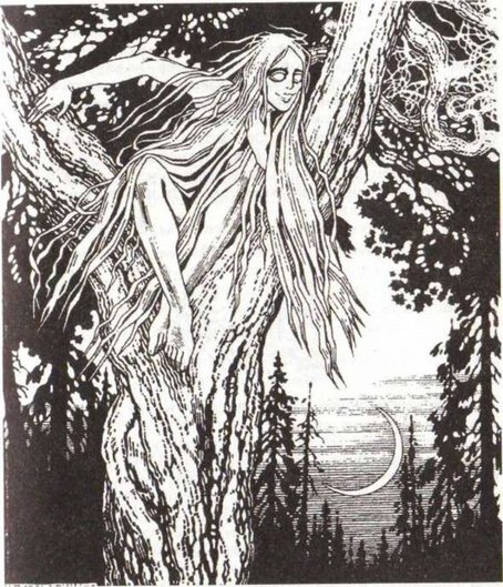 Русалка, рисунок И.Билибина. Фото из свободных источников.