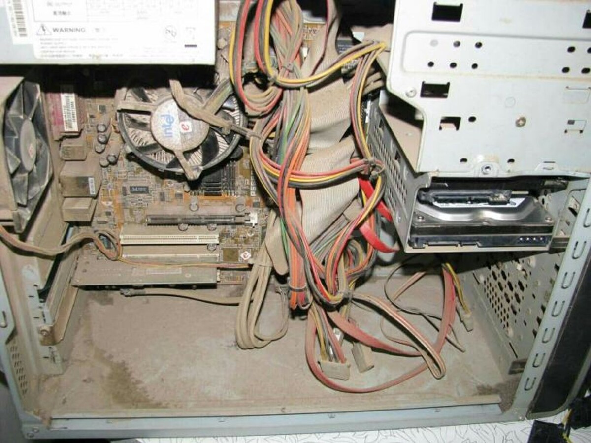 Пример пыльного ПК и чистого