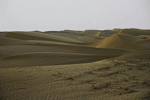 Пустыня Такламакан на Шелковом пути.  CC Flickr пользователь Kiwi Mikex.