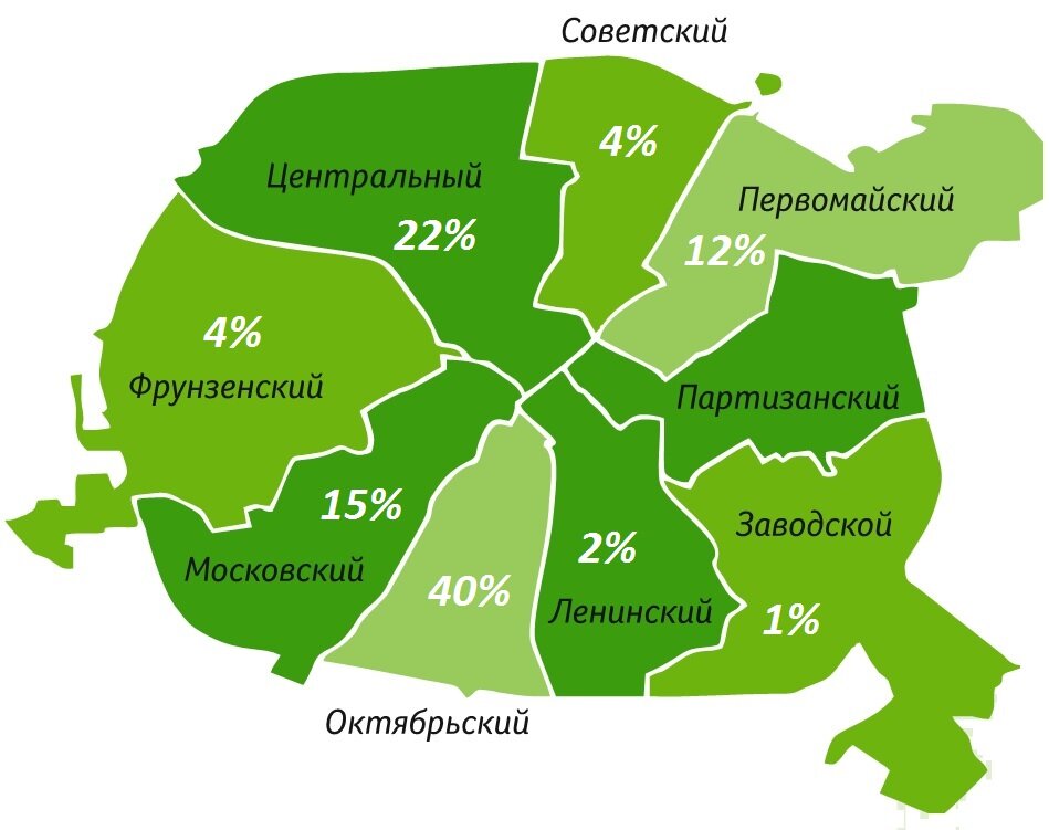 Карта московского района минска с улицами и домами