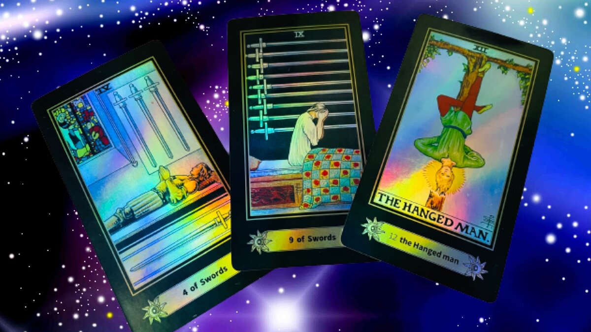 2 вариант - 4 мечей, 9 мечей, Повешенный