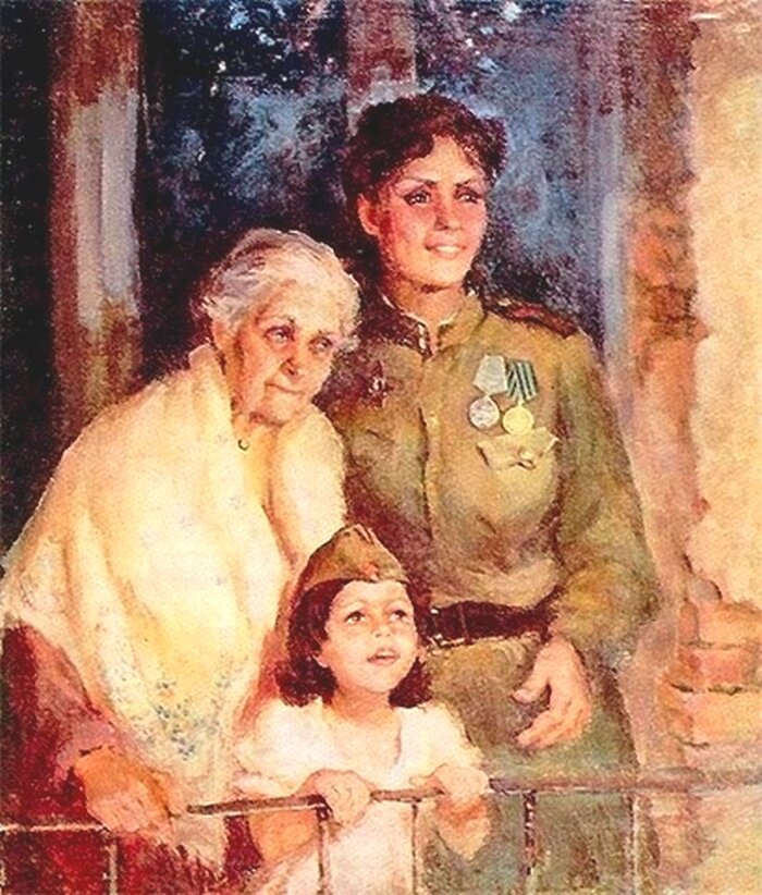 Картина 1945 год семья