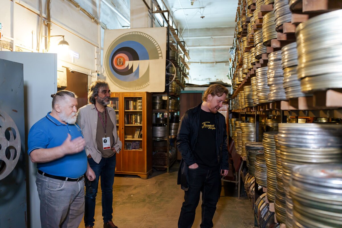 Димитрис Кутсиабасакос и Антон Богданов в «Енисей кино», фото – пресс-служба «Енисей кино»