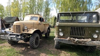 V8 7.4 в советский грузовик! Зил-157 Лесоруб vs Газ-66