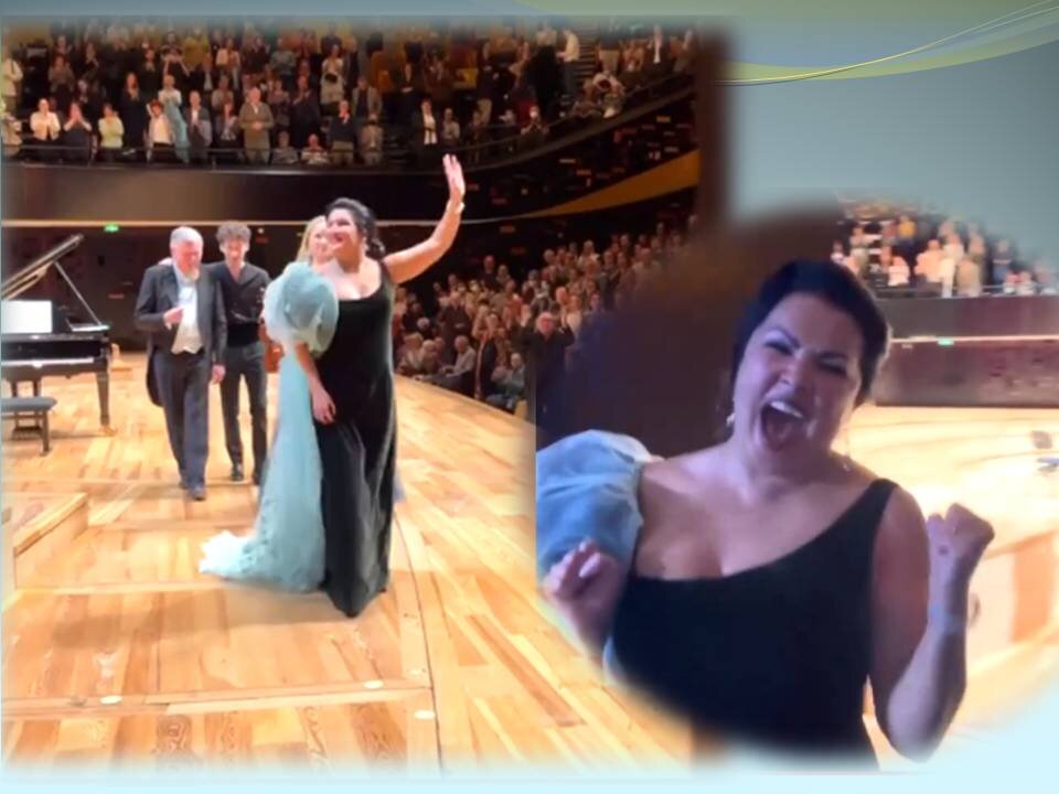 коллаж  из  стоп-кадров выступления Анны