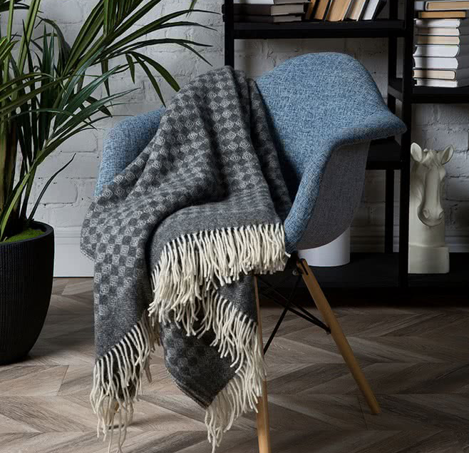 Плед "Drobe" Дуэт. СОСТАВ ТКАНИ: 100% шерсть мериноса