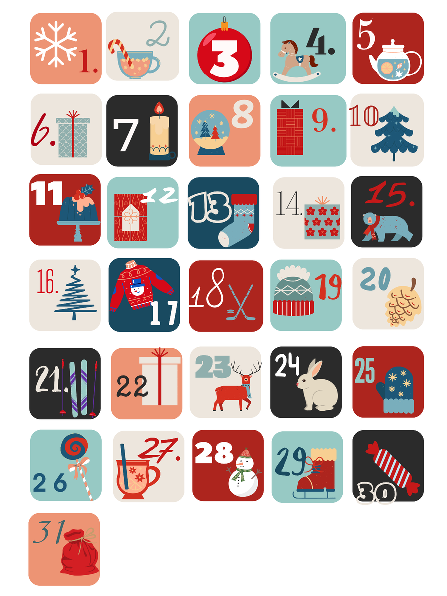 цифры для адвент-календаря 