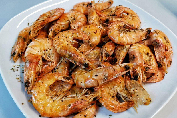 Жареные креветки