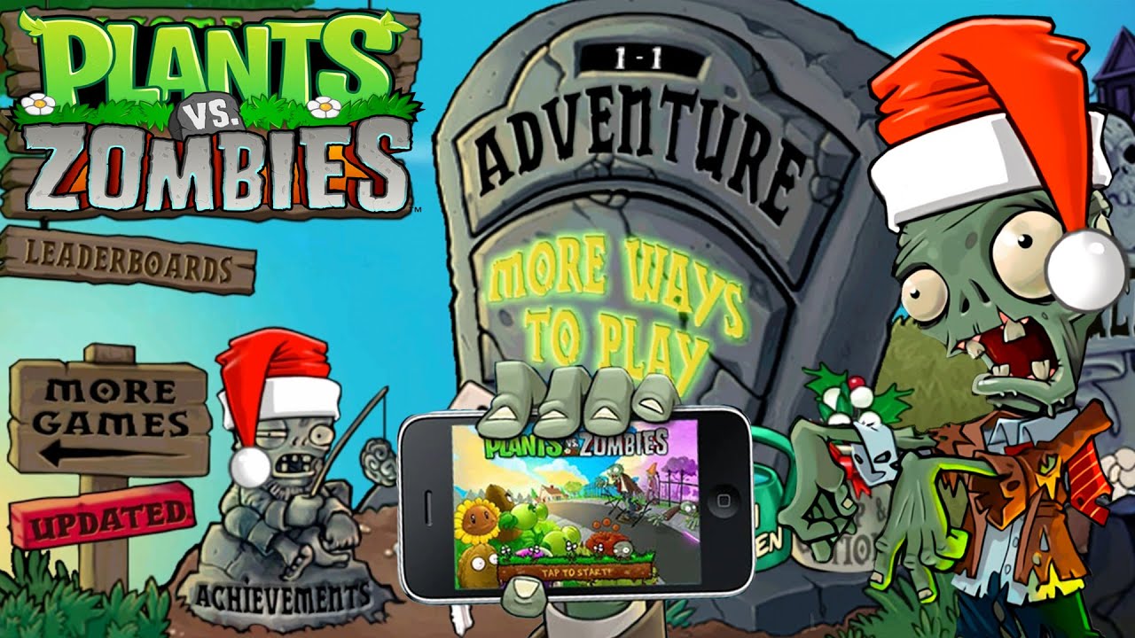 Plants vs. Zombies [iPhone] [Version 1.9] [Festive Mode] Puzzle - I, Zombie  Gameplay