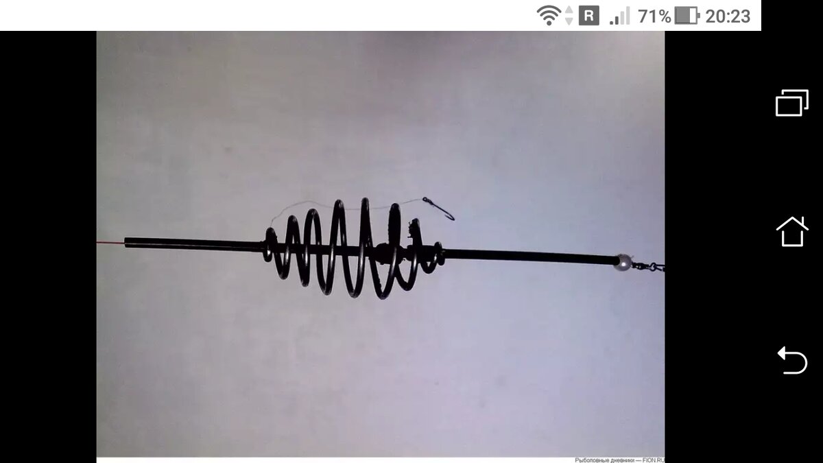 фото Собрать пружину с антизакручивателем на карася - Оснастка кормушки пружины