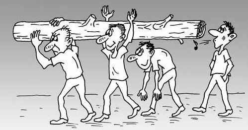 Эффект Рингельмана. Рисуночная иллюстрация