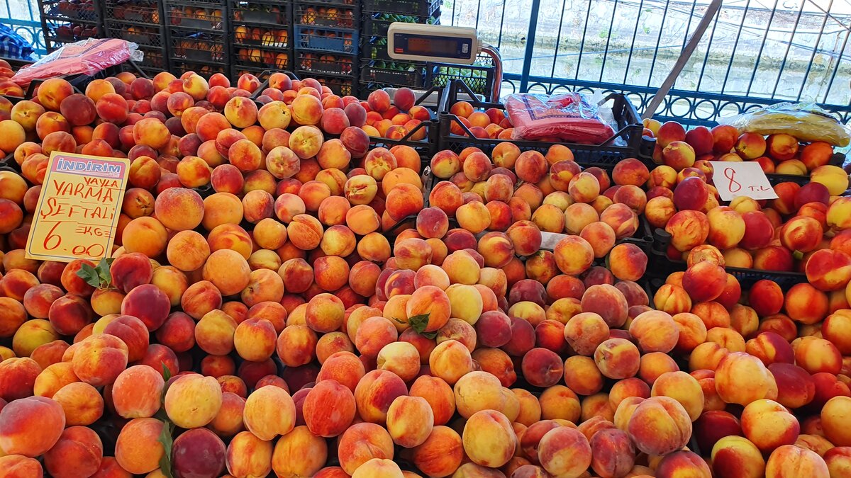 2 4 всех фруктов составляют персики. Персик с Ферганы. Нектарин турецкий. Персики на рынке. Фрукты в Турции.