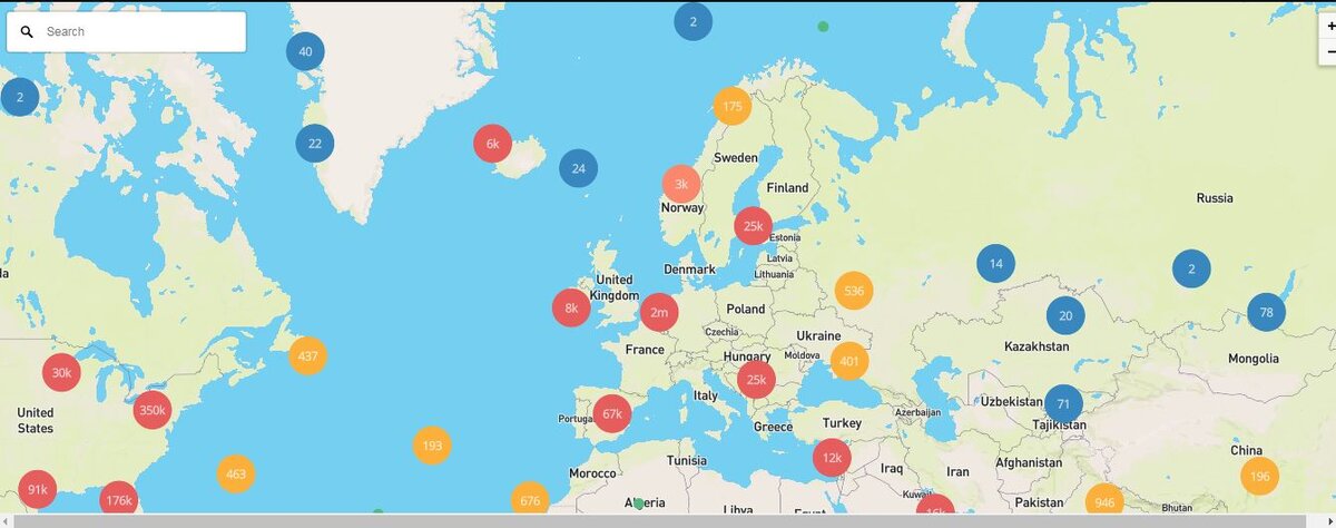 Карта зарегистрированных объектов. https://map.litterati.org/globalmap/
