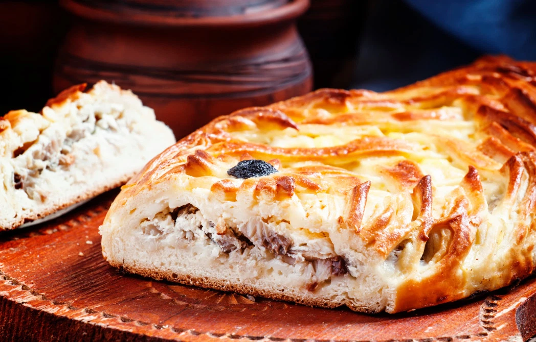 Кулебяка с осетриной