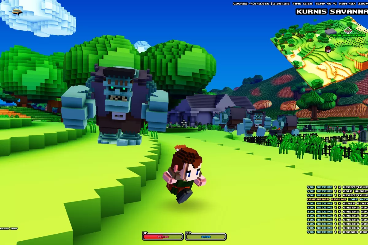 Cube World - это ролевая игра на основе вокселей с акцентом на исследования. Это происходит в процедурно генерируемом фэнтезийном мире, состоящем полностью из кубов.