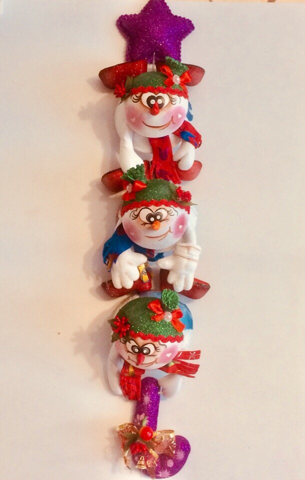 гирлянда из снеговиков