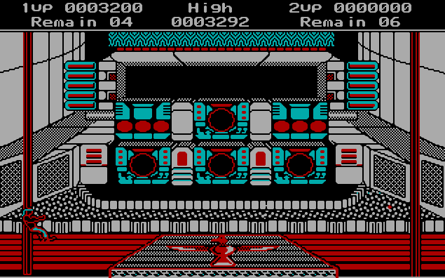 Босс 2 уровня «Garmakilma» в игре «Contra» на PC MS-DOS