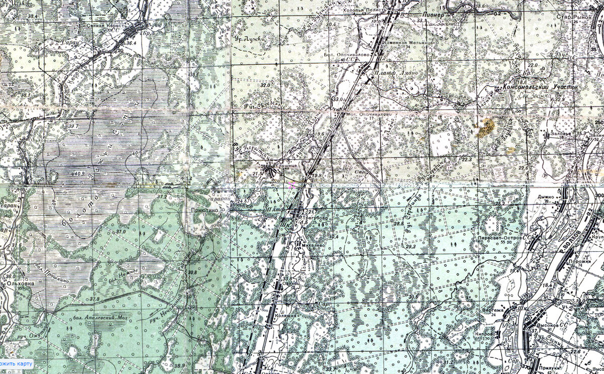 Карта местности 1941 г. (Можно увеличить)