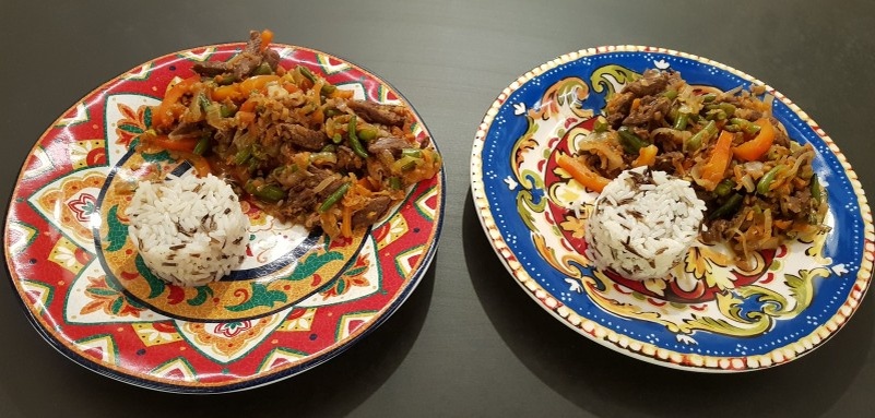 С гарниром из риса
