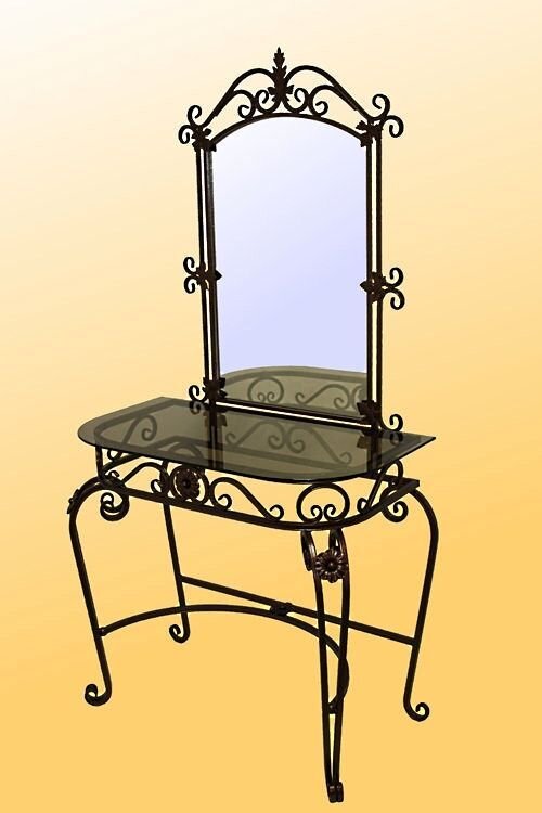  Кованый туалетный столик с зеркалом