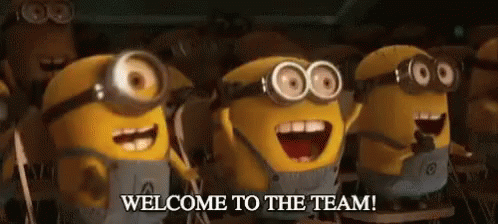 https://tenor.com/view/welcome-to-the-team-minions-despicable-me-happy-gif-12175010