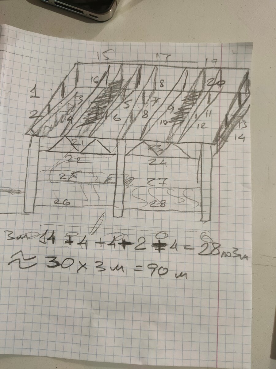 Чертеж беседки