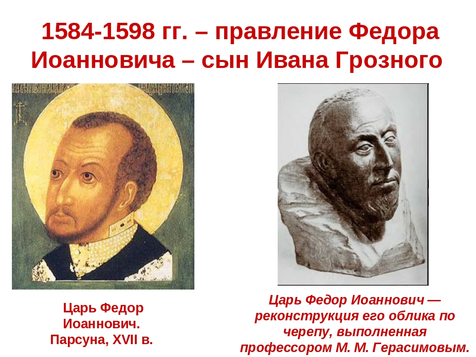 1584 1598 правление. 1584 – 1598 – Царствование Федора Ивановича
